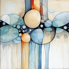 19 Abstract Pastel Blue Digital Artwork, Large Digital Wall Art, Modern Geometric Art, Square Abstract Poster, Unique Home Decor, Modern Art