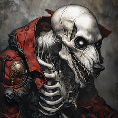 100 Horror Hell Dog Cat Dinosaur Skeleton Vampire Skull Satan Mummy Digital Images, Large Square Art Prints, Creepy Poster