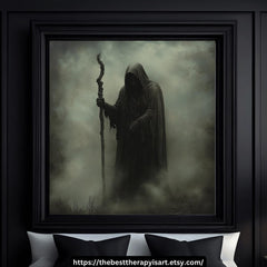 25 Sepia Horror Digital Art, Large Square Halloween Artwork, 25 Scary Images, Spooky Bat Decor, Creepy Wall Art, Haunted House Design