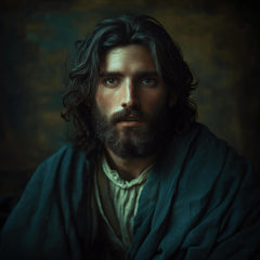16 Portrait of Jesus Christ, Christian Art, Easter Poster, Religious Art, Large Square Artwork, Digital Download, Wall Décor Art