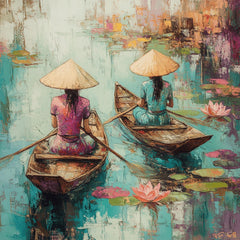 80 Vietnamese Art Prints Digital Download Female Portrait Traditional Ao Dai Dress, Asian Decor Expressive Wall Art Cultural Home Decor