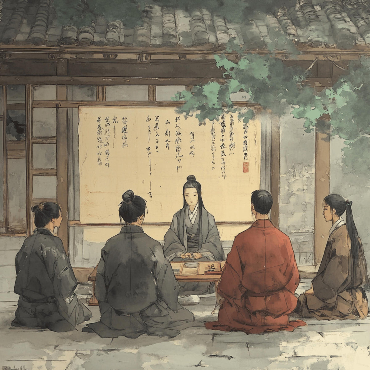 12 Traditional Japanese Scene Art Print, Square Japanese Artwork Poster, 12 Digital Images, Large Japanese Scenic Poster, Spirit of Japan.