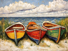 30 Coastal Seaside Boat Paintings, Ocean Art Large Poster, Fine Art Print, Digital Download, Old Masters Style, Beach Wall Decor