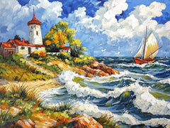 30 Coastal Seaside Boat Paintings, Ocean Art Large Poster, Fine Art Print, Digital Download, Old Masters Style, Beach Wall Decor