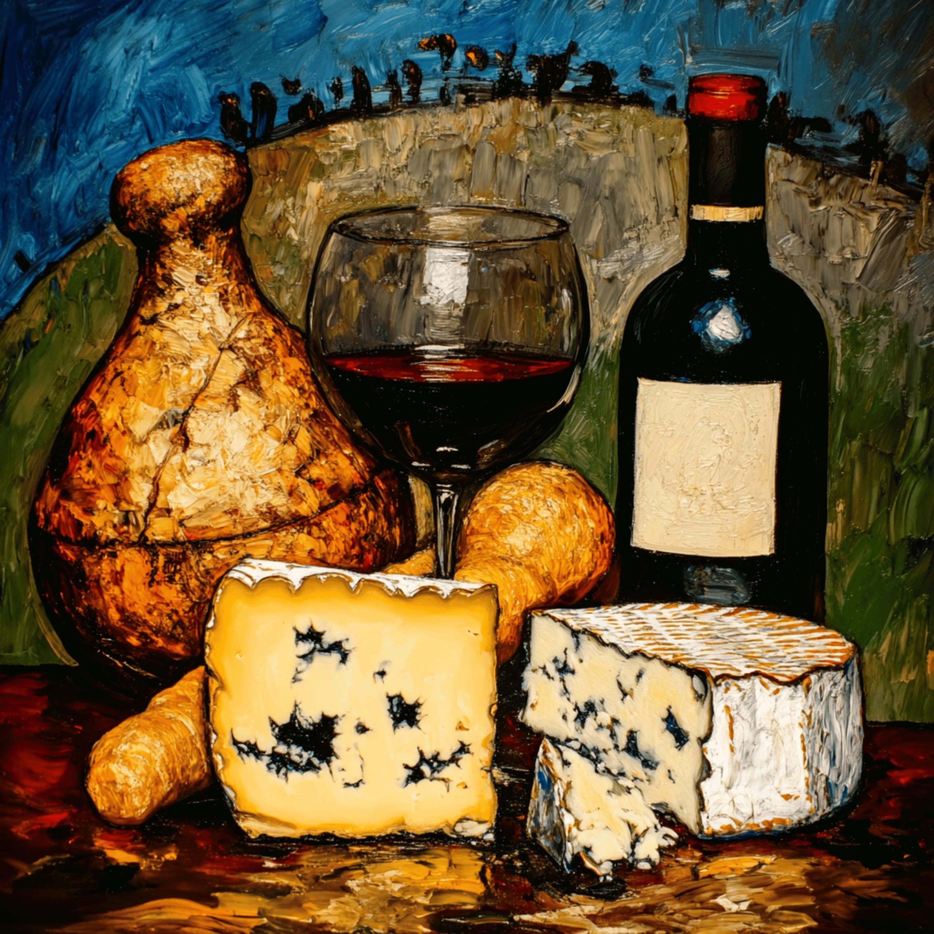 22 Still Life Digital Images, Cheese Wine Fruit Artwork, Oil Painting, Large Square Wall Art Poster, Kitchen Dining Room Wall Decor