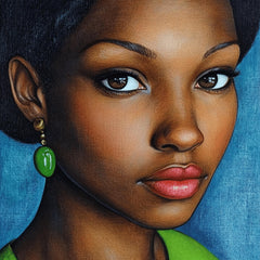 16 Black African American Culture Woman Female Portrait Large Digital Download Square Artwork Poster Overthebed Art, Empowerment Fashion.