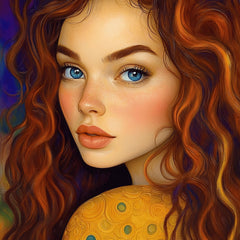 16 Stunning Female Portrait Digital Art Prints, Over-The-Bed Large Square Artwork Poster, Sixteen Digital Images, Home Wall Decor