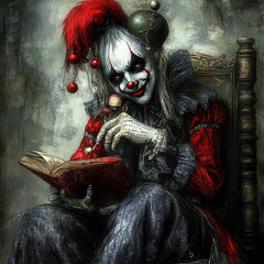 11 Mardi Gras Jester Horror Digital Print, Large Square Artwork, Wall Art, 11 Digital Images, Dark Fantasy, Gothic Decor, Clown Art