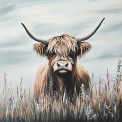 100 Highland Cow Digital Images, Various Art Styles, Large Square Artwork, Kids Art, Nursery Decor, Playroom Wall Art, Easter highland cow.