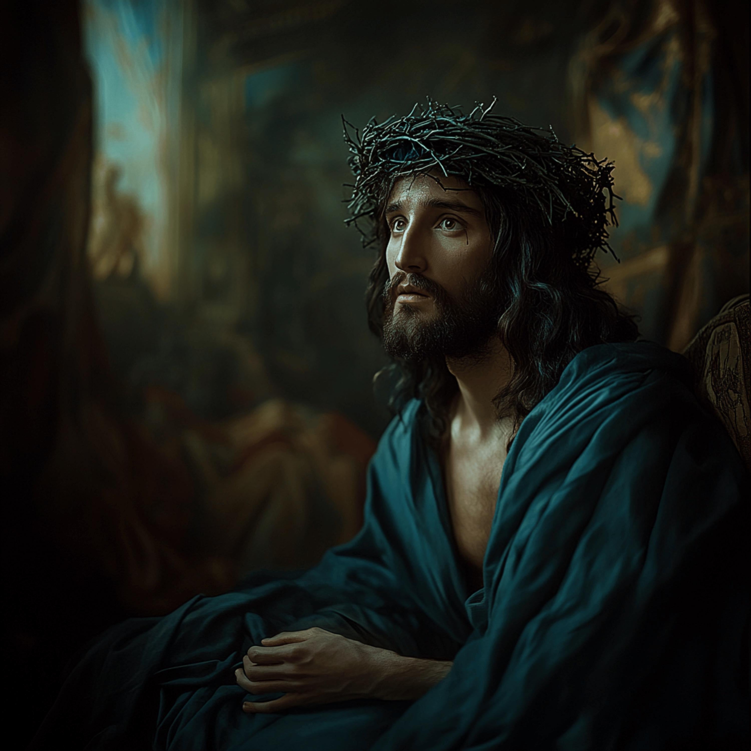 16 Portrait of Jesus Christ, Christian Art, Easter Poster, Religious Art, Large Square Artwork, Digital Download, Wall Décor Art