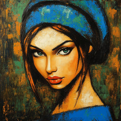 30 Vintage Glamour Portrait Collection, Expressive Oil Painting Style, Bold Dramatic Aesthetic Art, Digital Images, Large Square Artwork