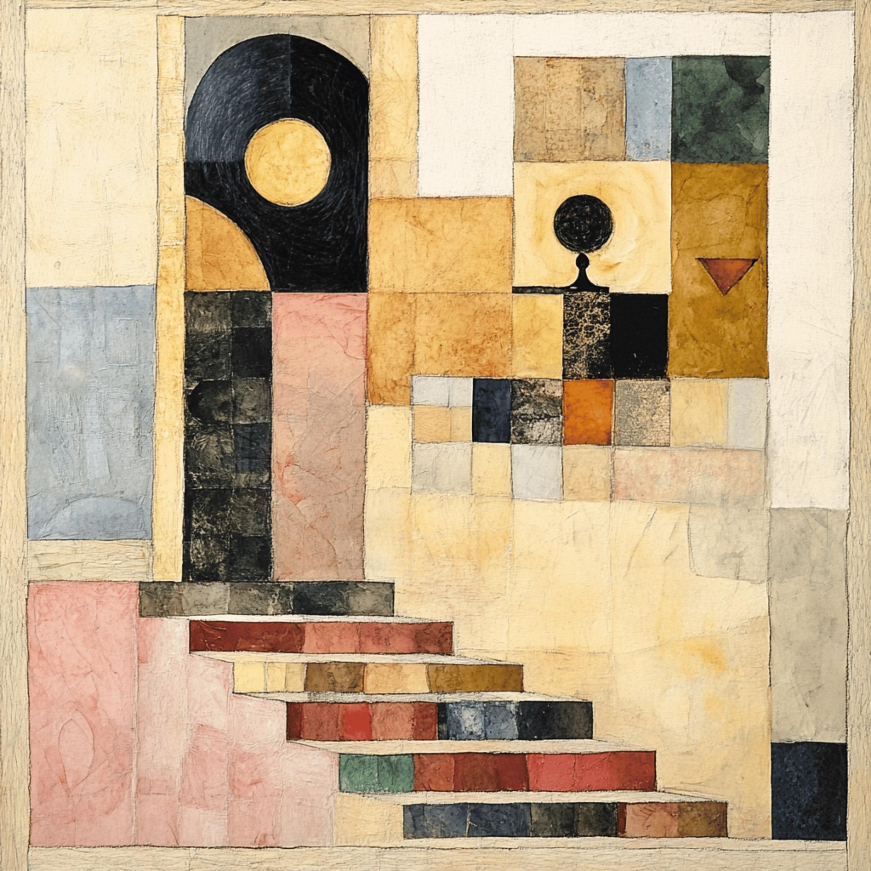 18 Cubist Collage Abstract Art, Beige Pink Artwork, Large Square Wall Decor, Living Room Poster, Contemporary Digital Images Set