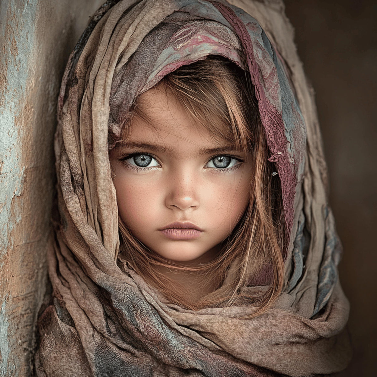 13 Child Portrait Digital Art Images - Emotional Wall Art, DIY Crafts, Scrapbooking, Rustic Decor, Unique Artistic Gifts