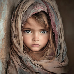 13 Child Portrait Digital Art Images - Emotional Wall Art, DIY Crafts, Scrapbooking, Rustic Decor, Unique Artistic Gifts