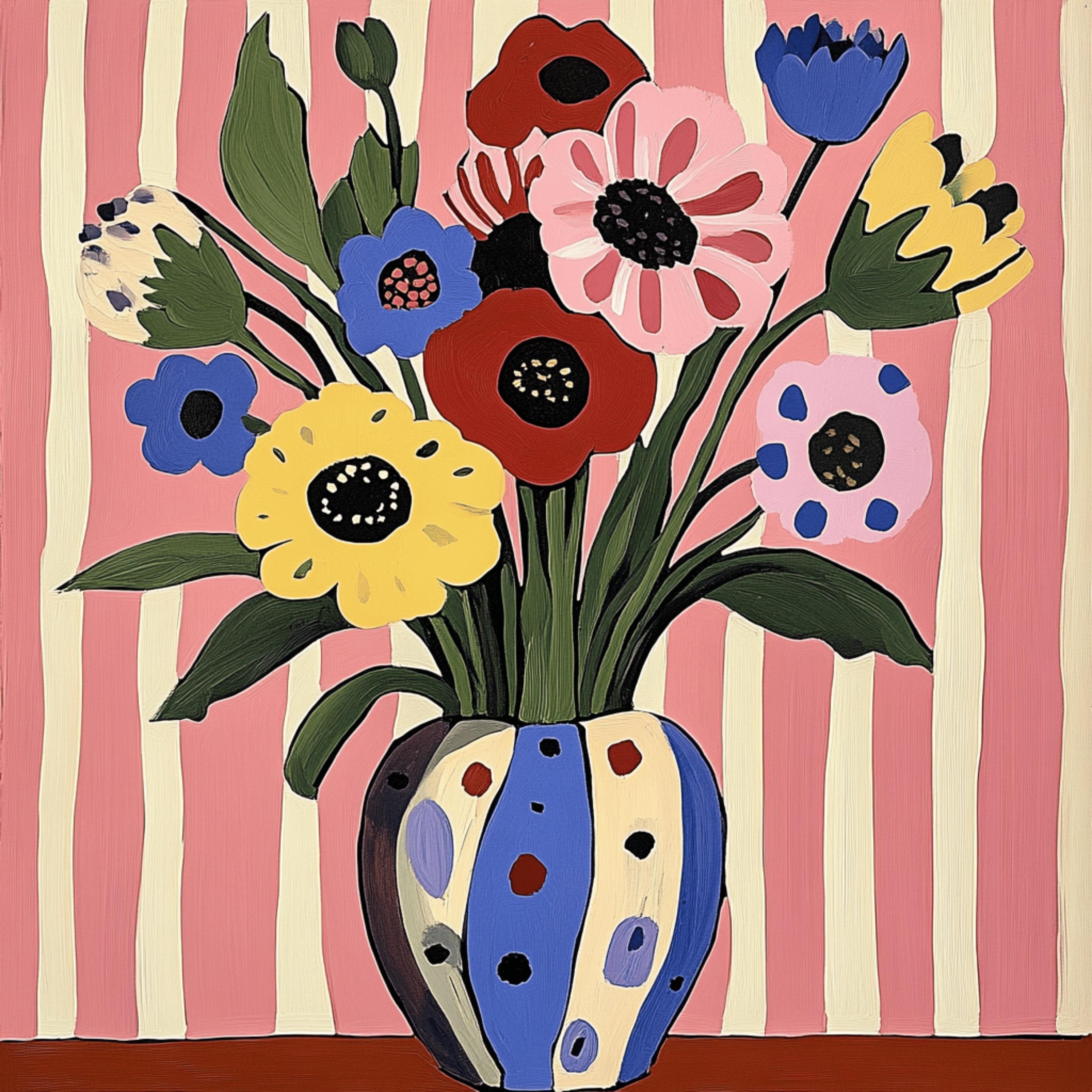 15 Modern Floral Vase Digital Images - Bold Minimalist Flower Art Prints for DIY Wall Decor, Crafts, and Gifts - Instant Download Artwork