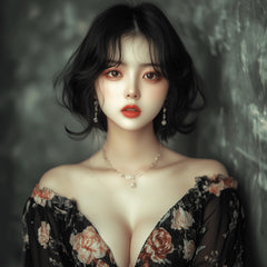 12 Elegant Japanese Female Portraits - Digital Art for Wall Decor, Scrapbooking, Journaling, and DIY Projects