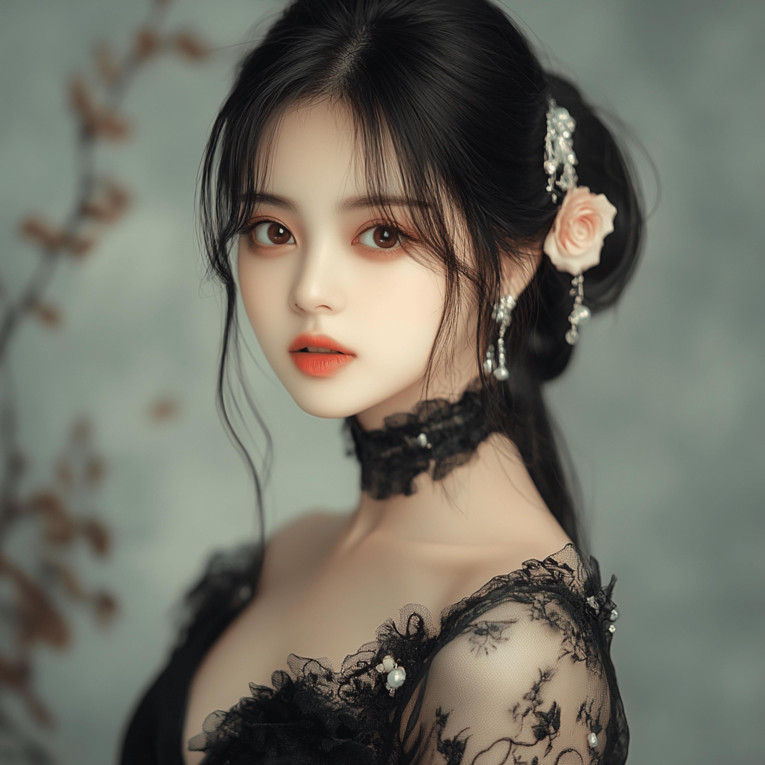 12 Elegant Japanese Female Portraits - Digital Art for Wall Decor, Scrapbooking, Journaling, and DIY Projects
