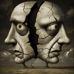 16 Surreal Two-Faces Digital Prints - Psychology-Inspired Art for Therapists, Wall Decor, Journaling, and Creative Projects
