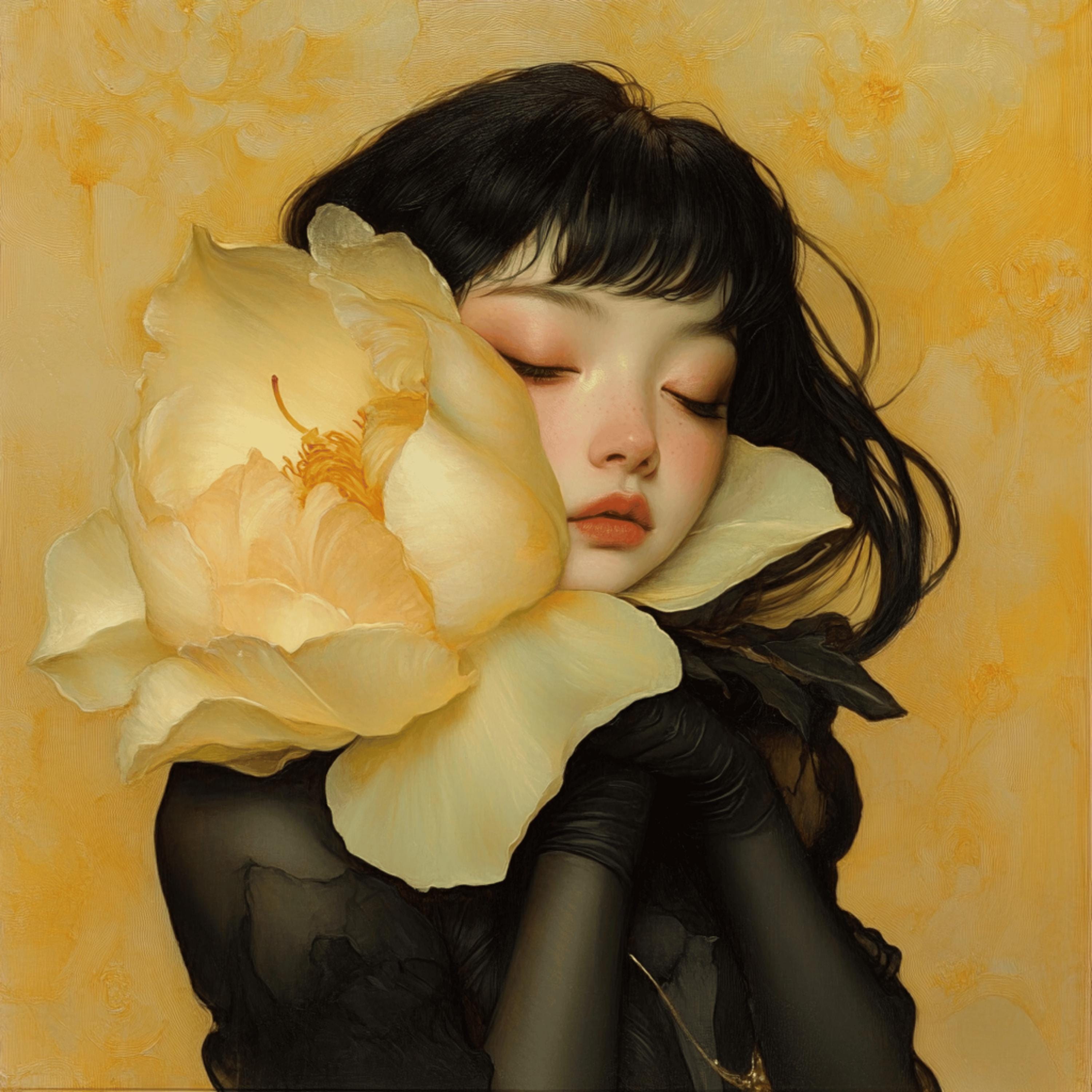 12 Girl with Flower Portraits | Digital Art for POD, Sublimation, DIY Gifts for Her, Printable Female Artwork, Floral Wall Art for Women