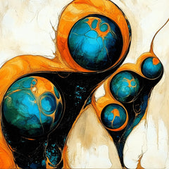 11 Abstract Globe Digital Images Art Prints - Modern Wall Art, DIY Crafts, Scrapbooking, Home Decor, Vibrant Geometric Designs