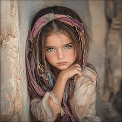 13 Child Portrait Digital Art Images - Emotional Wall Art, DIY Crafts, Scrapbooking, Rustic Decor, Unique Artistic Gifts