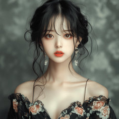 12 Elegant Japanese Female Portraits - Digital Art for Wall Decor, Scrapbooking, Journaling, and DIY Projects
