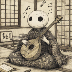 13 Biwa-Bokuboku Tsukumogami Digital Prints - Japanese Folklore Art for Wall Decor, Journaling, Scrapbooking, and DIY Projects