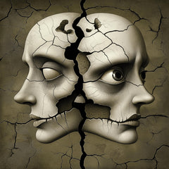 16 Surreal Two-Faces Digital Prints - Psychology-Inspired Art for Therapists, Wall Decor, Journaling, and Creative Projects