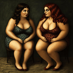 15 Chonky Woman Clipart PNGs for Sublimation, Body Positive Art for POD Wall Art Gifts, DIY Crafting & Full-Figured Wall Decor