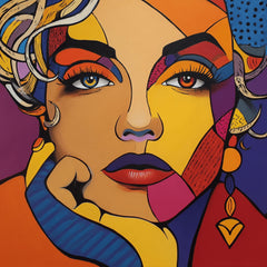 14 Pop Art Portrait Prints, Colorful Woman & Man Wall Art, Bold Digital Downloads, DIY Craft Art, Vibrant POD Giftable Printable Set