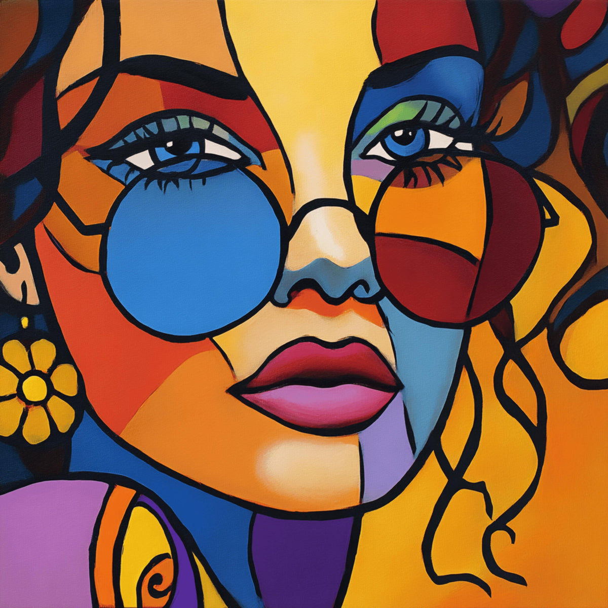14 Pop Art Portrait Prints, Colorful Woman & Man Wall Art, Bold Digital Downloads, DIY Craft Art, Vibrant POD Giftable Printable Set