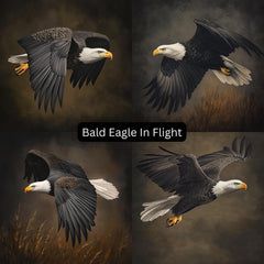 12 Bald Eagle Digital Art Bundle Birds of Prey Prints for POD Sublimation DIY Decor Patriotic Gift For Ornithologist Wildlife Printable Set