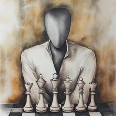 14 Piece Chess Artwork Digital Bundle Elegant Chess Piece Prints for DIY Crafters Sublimation Gifts for Him POD Decor, Strategy Wall Art Set