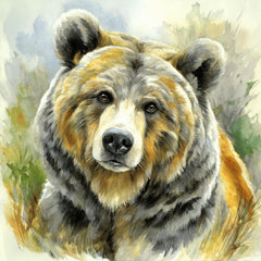 14 Watercolor grizzly bear baby and parent clipart | bear cub family PNGs for DIY crafts, sublimation, nursery prints, or gifts