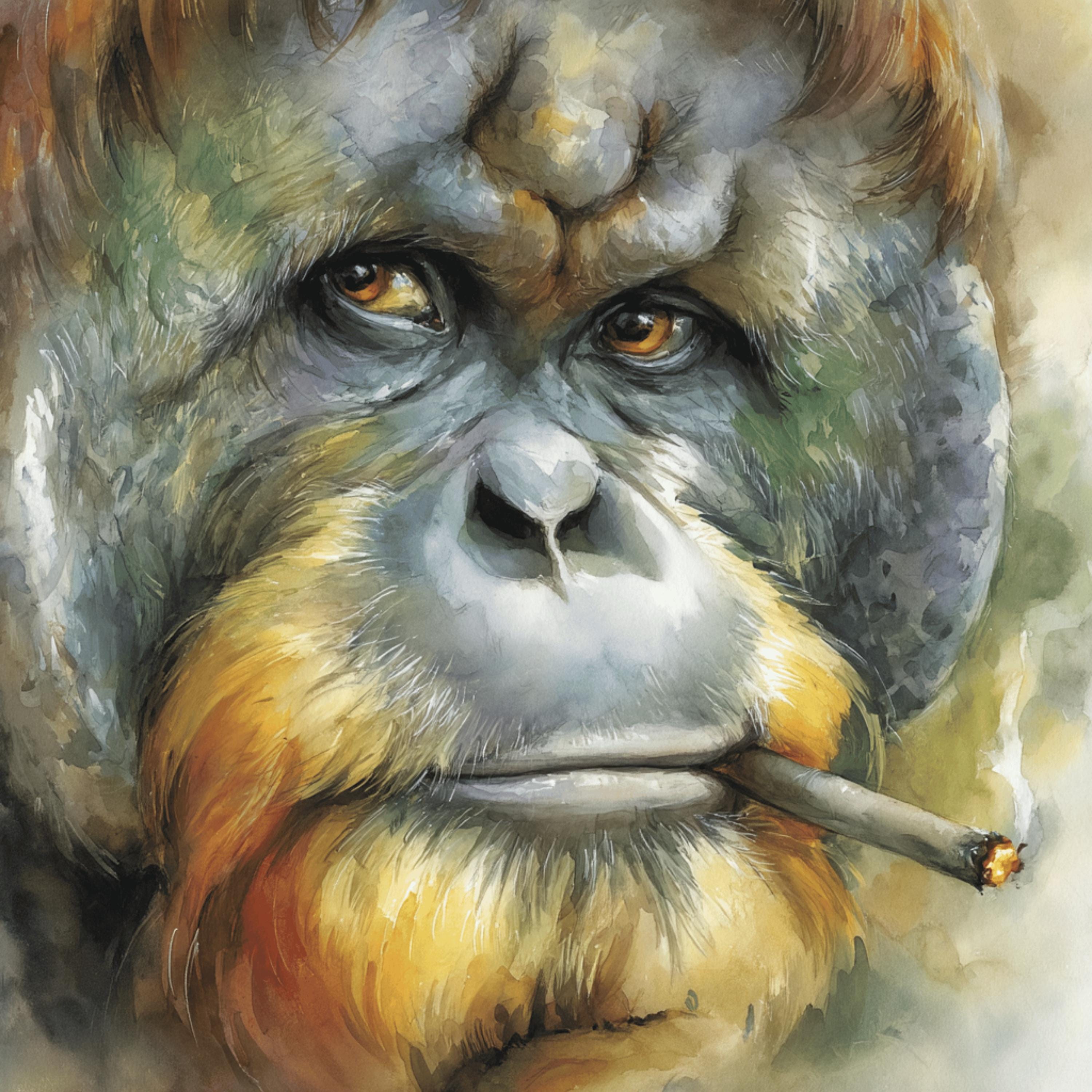14 Watercolor Orangutan Family Clipart, Baby Orangutan Art for Sublimation, Cute Jungle Animal DIY Prints, Mum Dad Giftable PNG Set
