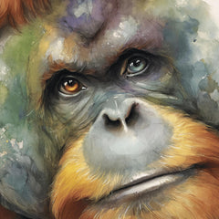 14 Watercolor Orangutan Family Clipart, Baby Orangutan Art for Sublimation, Cute Jungle Animal DIY Prints, Mum Dad Giftable PNG Set