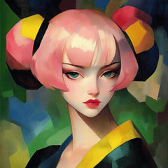 14 Anime Girl Printable Wall Art, Vibrant Digital Pop Portraits Cute DIY Art for Crafters, Kawaii Gift for Her, Bold POD Artwork Set Cosplay