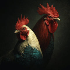12 Farm Animal Portraits for DIY Wall Art – Rustic Cow Pig Sheep Rooster Art Prints for Crafters, POD, Gifts and Home Decor