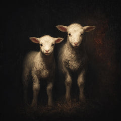 12 Farm Animal Portraits for DIY Wall Art – Rustic Cow Pig Sheep Rooster Art Prints for Crafters, POD, Gifts and Home Decor