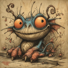 16 Kids Fantasy Creature Art, Digital Download PNG, DIY Kids Room Decor, Sublimation Art, POD Prints, Cute Fantasy Gift Idea