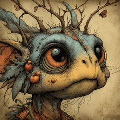 16 Kids Fantasy Creature Art, Digital Download PNG, DIY Kids Room Decor, Sublimation Art, POD Prints, Cute Fantasy Gift Idea