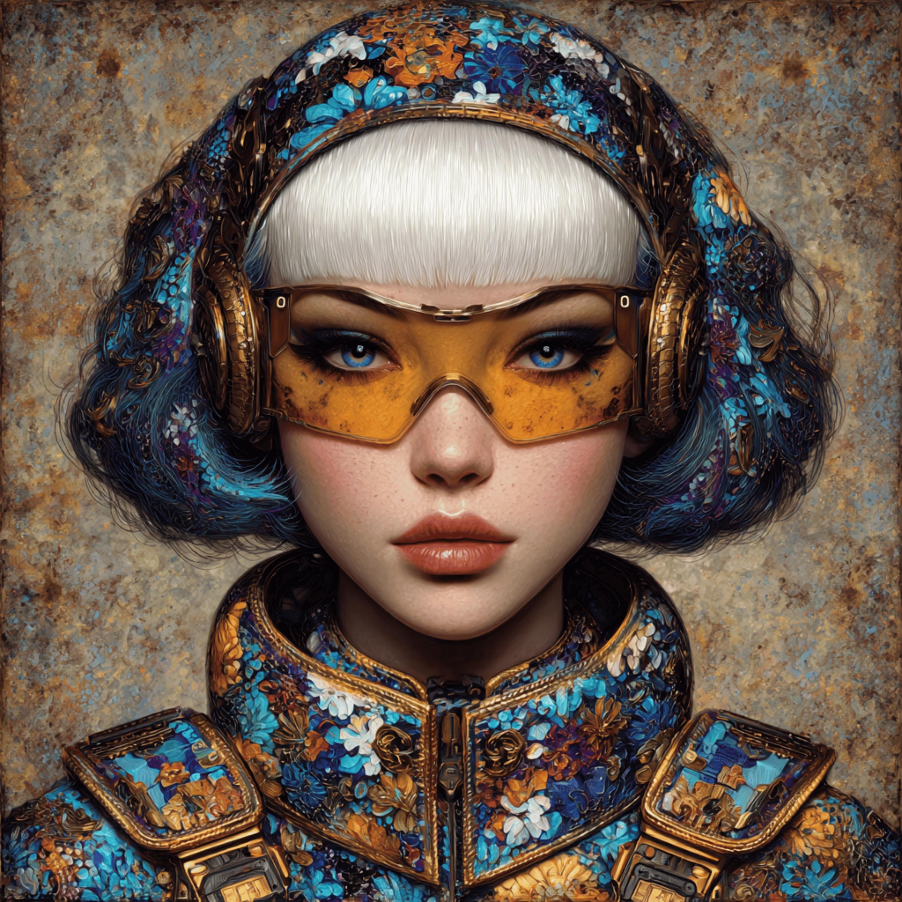 15 Futuristic Female Portraits PNG | Afro Steampunk Art Prints for POD, Sublimation, DIY Gifts, Black Girl Wall Art, Craft Room Decor
