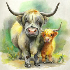 11 Watercolor Highland Cow Clipart for Sublimation DIY Wall Art Crafts Rustic Farm Animal Wall Art Gift for Cow Lovers Cow Art Prints Bundle