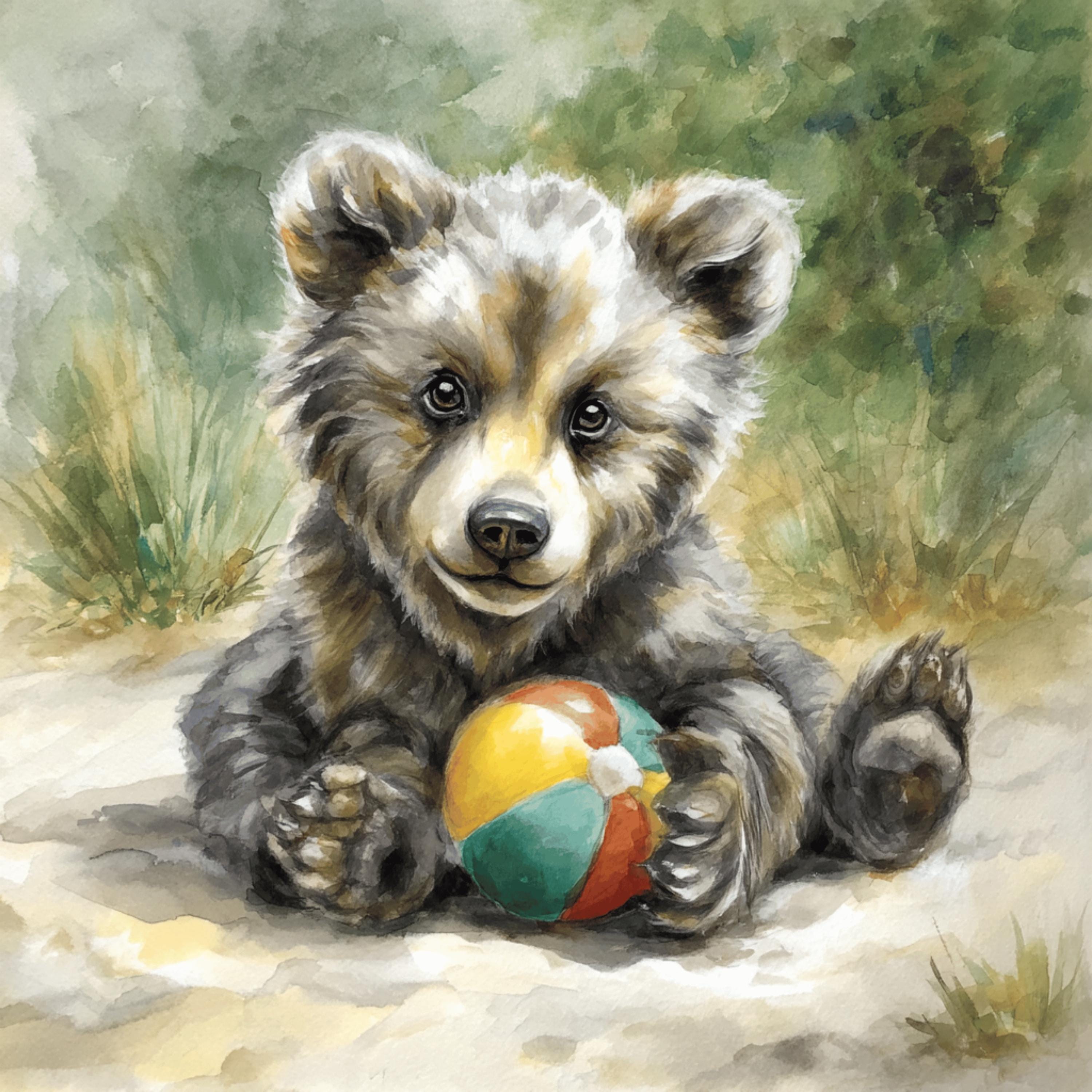 14 Watercolor grizzly bear baby and parent clipart | bear cub family PNGs for DIY crafts, sublimation, nursery prints, or gifts