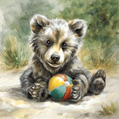 14 Watercolor grizzly bear baby and parent clipart | bear cub family PNGs for DIY crafts, sublimation, nursery prints, or gifts