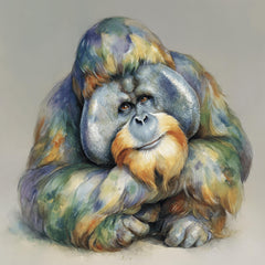14 Watercolor Orangutan Family Clipart, Baby Orangutan Art for Sublimation, Cute Jungle Animal DIY Prints, Mum Dad Giftable PNG Set