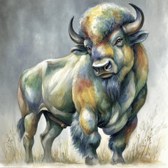 16 Watercolor Buffalo Family Bundle for Sublimation, DIY Wall Art Crafts, Baby Buffalo Wall Art, POD Prints, Cute Bison Art for Gifts