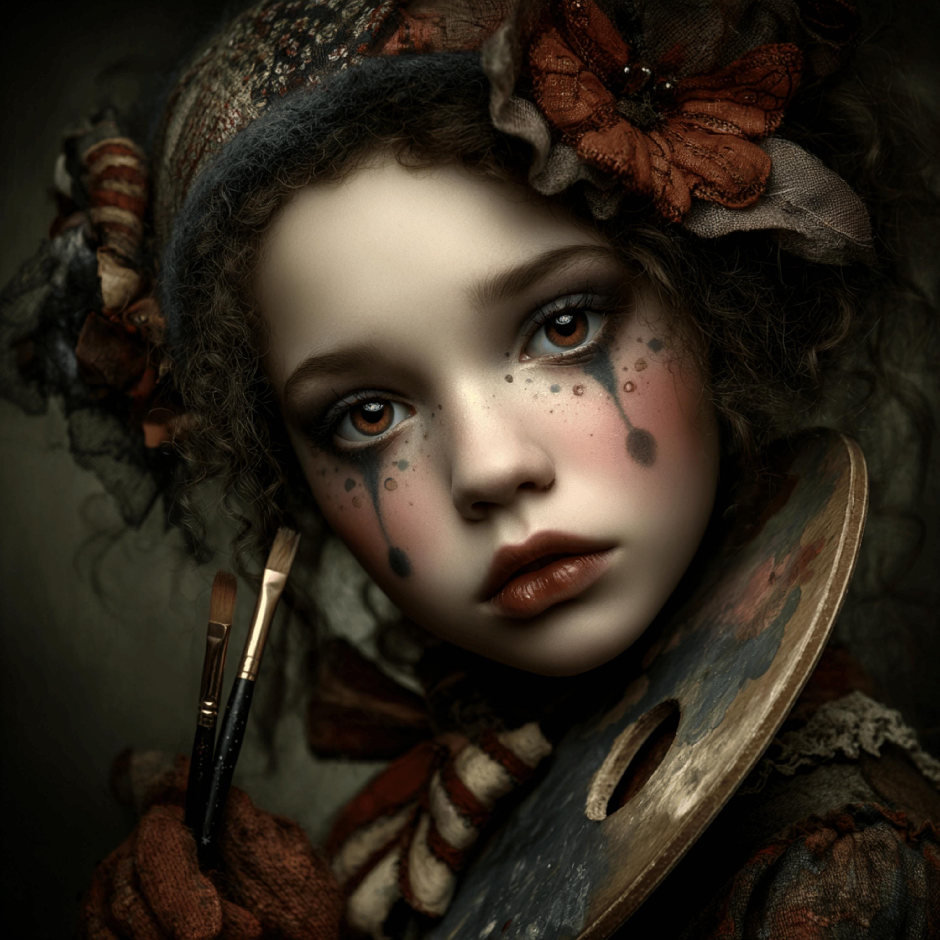 12 Victorian Living Doll Halloween Wall Art, Creepy Square Digital Prints for DIY Home Decor, Horror Sublimation Images for POD & Crafters.