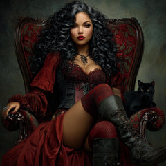 15 Vampire Queen Baroqque Gothic Art Printable | DIY Wall Art for Women | Dark Fantasy POD Images | Horror Decor for Halloween Projects