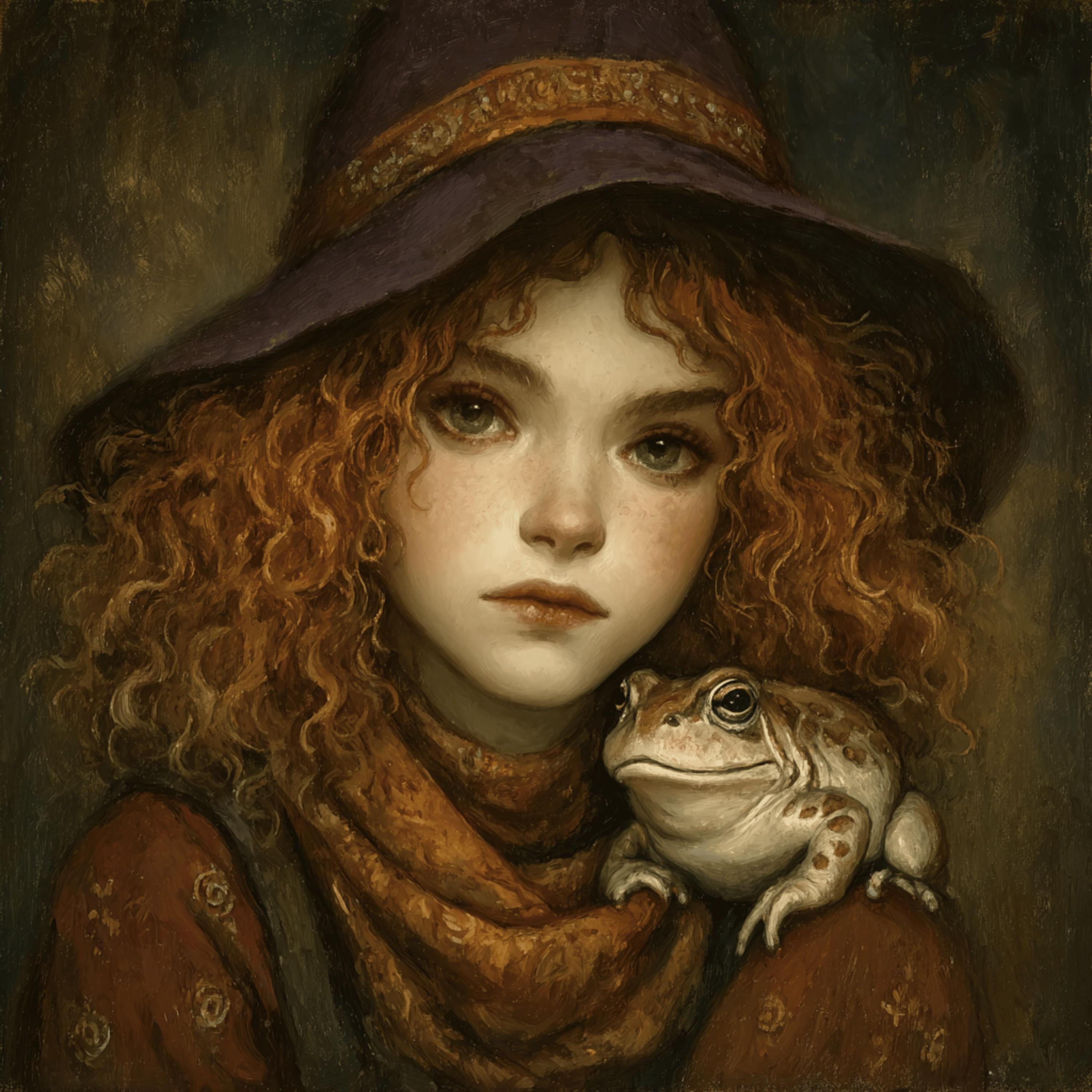 16 Witch With Toad Digital Art, Printable Witchy Wall Art, DIY Craft, POD Sublimation, Gothic Gifts, Wiccan Decor, Pagan Gifts, Frog Witch